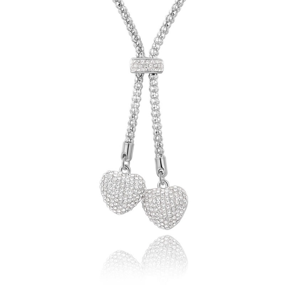 Lariat necklace with Austrian crystals